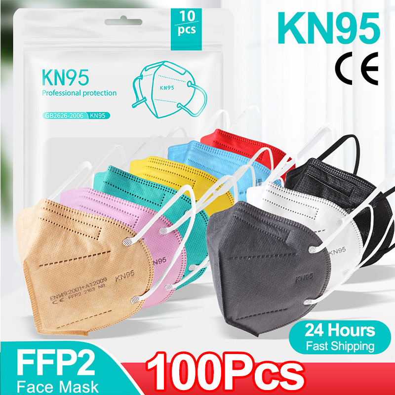 10-100PCS mascarillas FFP2 Fac - Disposable Surgical Mask recension och pris