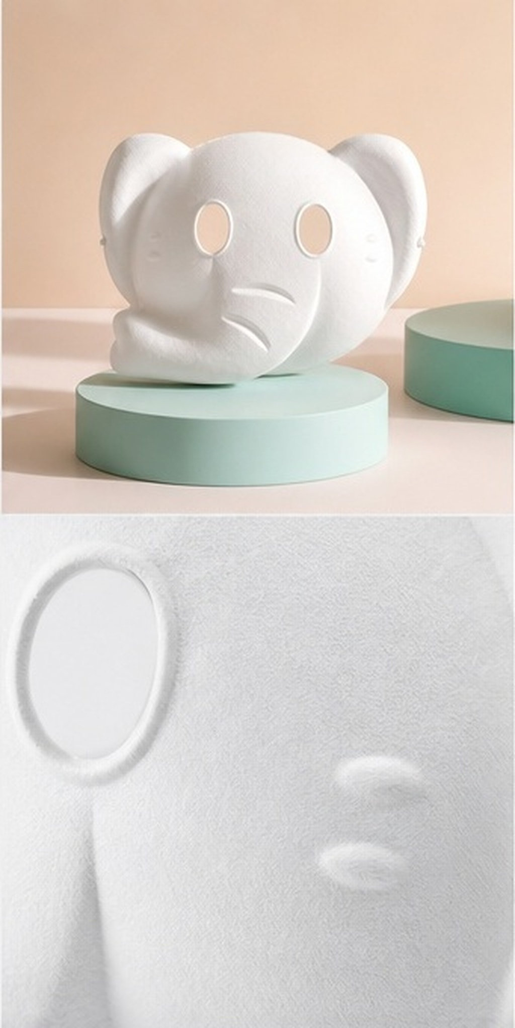 Blank White Full Face Mask for - Kids Face Mask recension och pris
