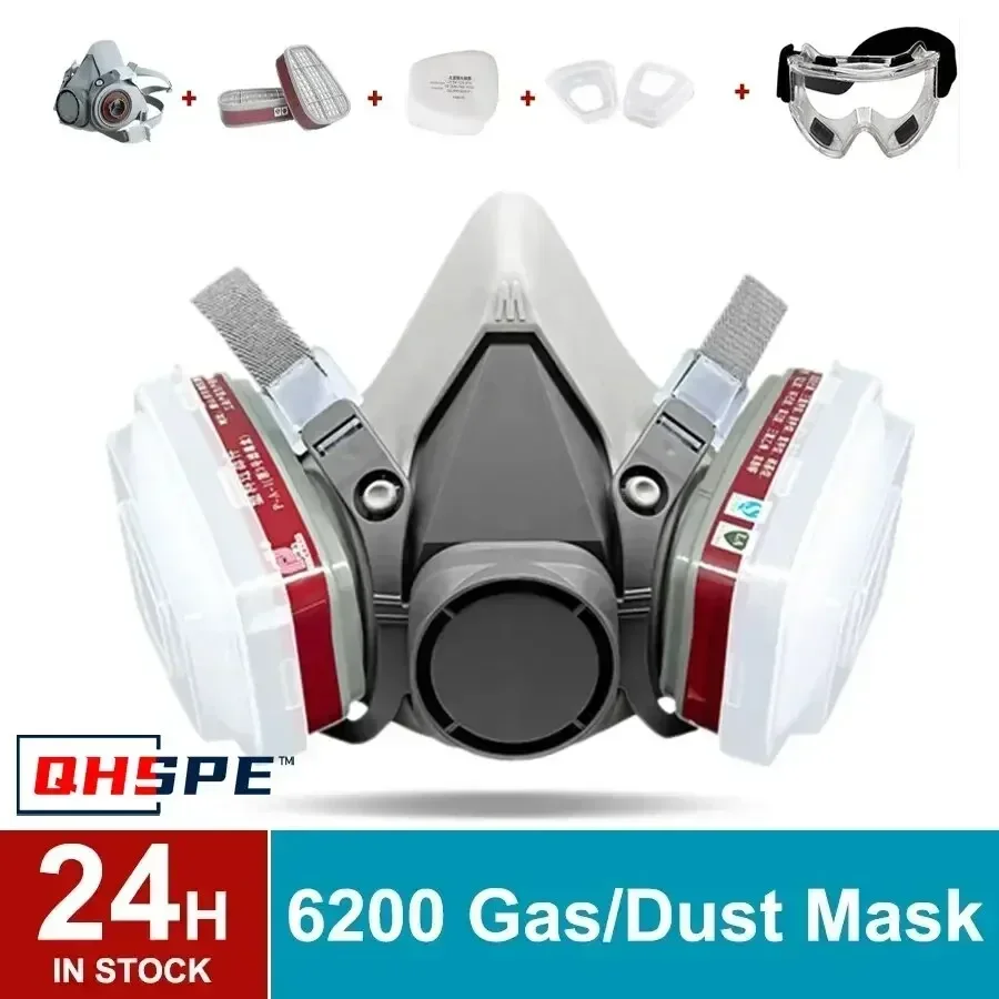6200 Reusable Half Face Respir - Dust Mask Construction recension och pris