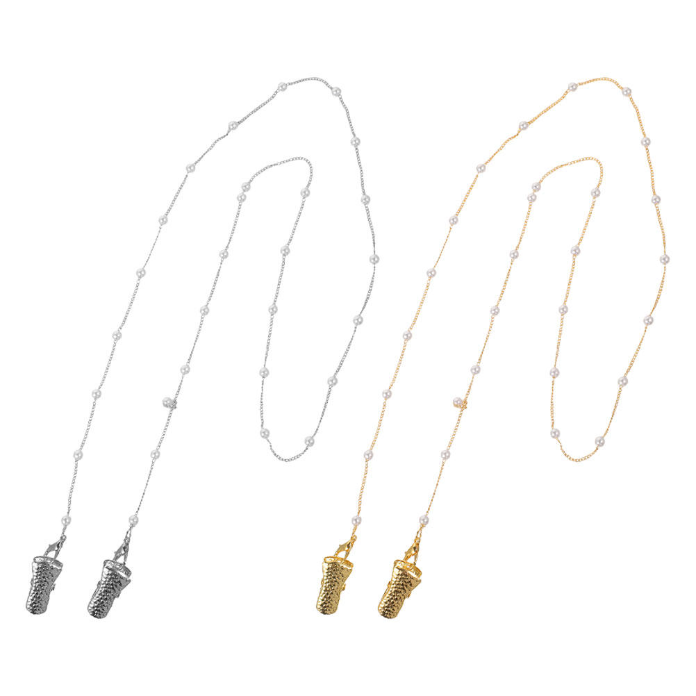 2Pcs Pearl Beaded Eyeglasses C - Mask Chain Holder recension och pris
